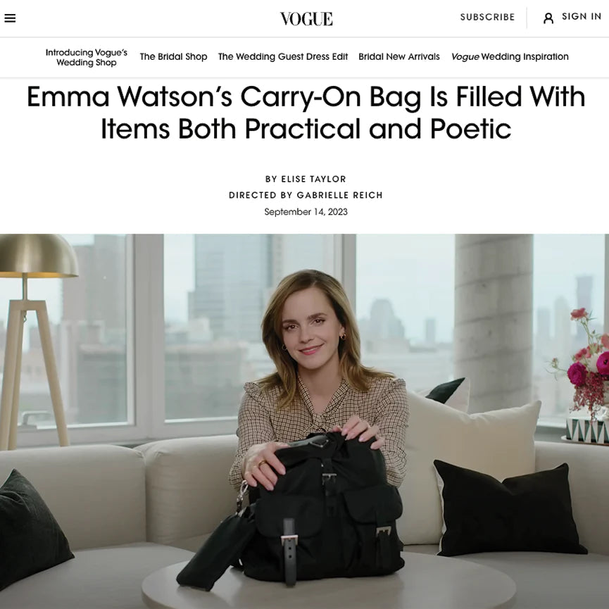 Vogue What's In My Bag With Actress Emma Watson