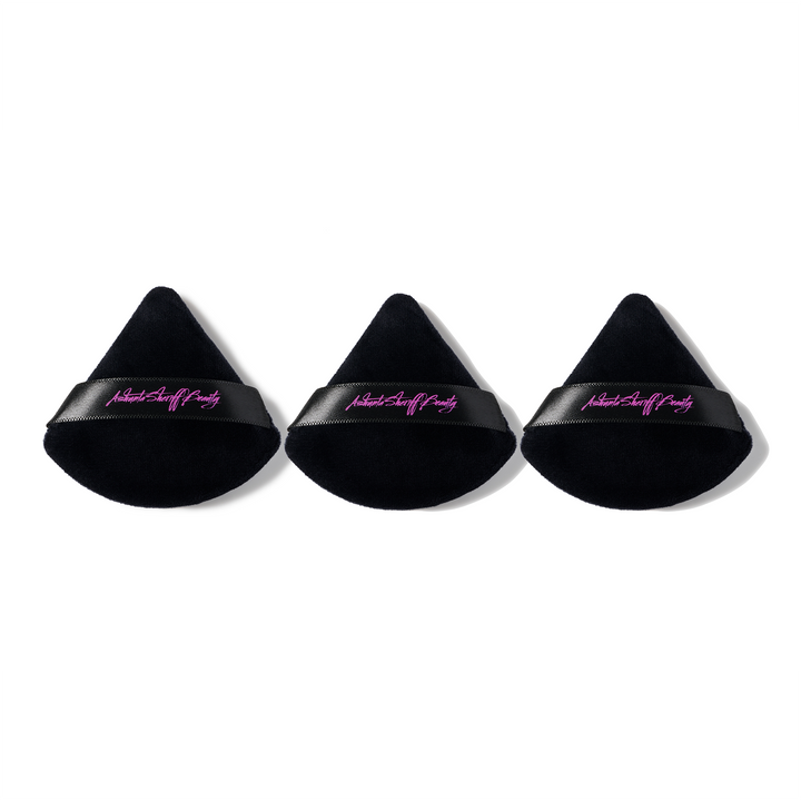 Ashunta Sheriff Beauty Velvet Hypoallergenic Ultra Soft Black Puffs (3-Pack)